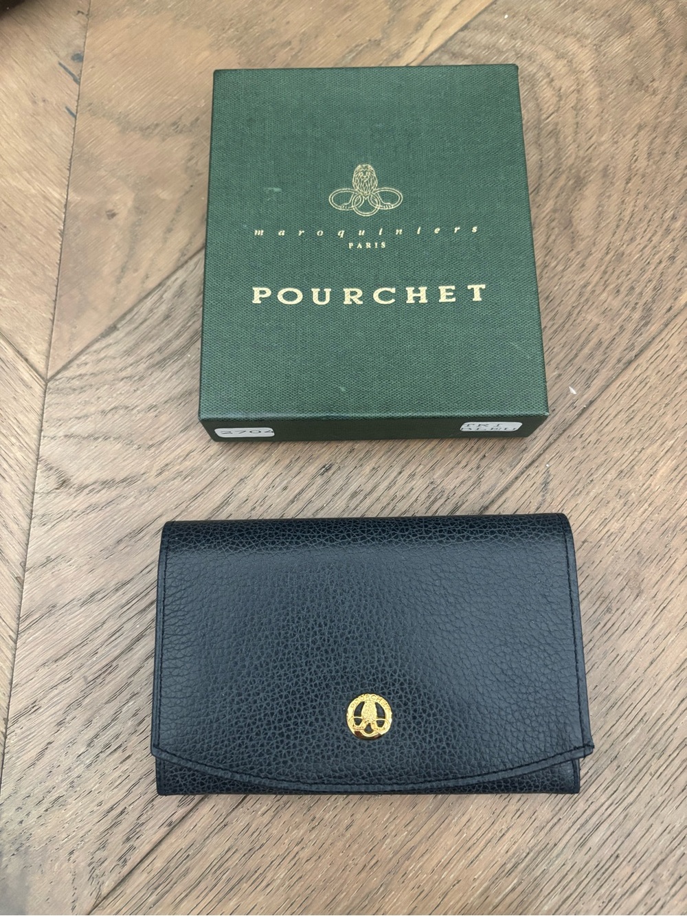 Vintage Pourchet Paris French Leather Wallet w/ Box Made in France